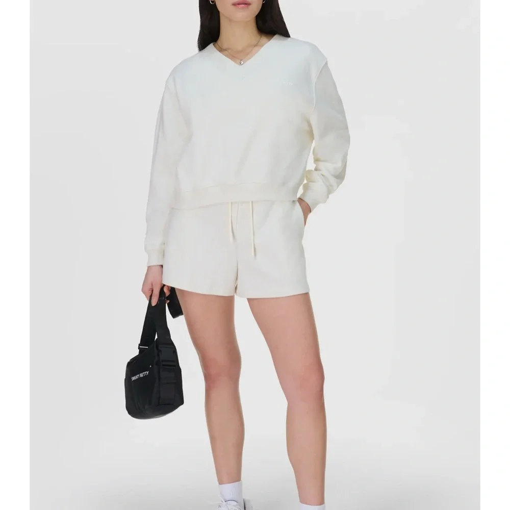 Sweaty Betty Revive Crop Organic Cotton Blend Sweatshirt size xl/xxl